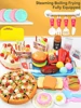 67 PCS Set Kitchen Play House Toys for Kids Simulation Basket Fruit Vegetable Food Cutting Game Montessori Educational Girls Toy 4
