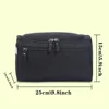Functional Travel Cosmetic Bag Unisex Hanging Makeup Case Necessaries Organizer Storage Pouch Toiletry Bag White Letter Pattern 2