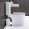 Macerating Toilet System with 600W Pump for Basement,With 3 Water Inlet, Powerful Upflush One Piece Toilet 3