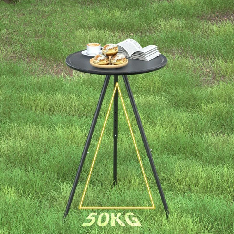 Outdoor small round table picnic tables and chairs Portable camping round table equipment set Outdoor