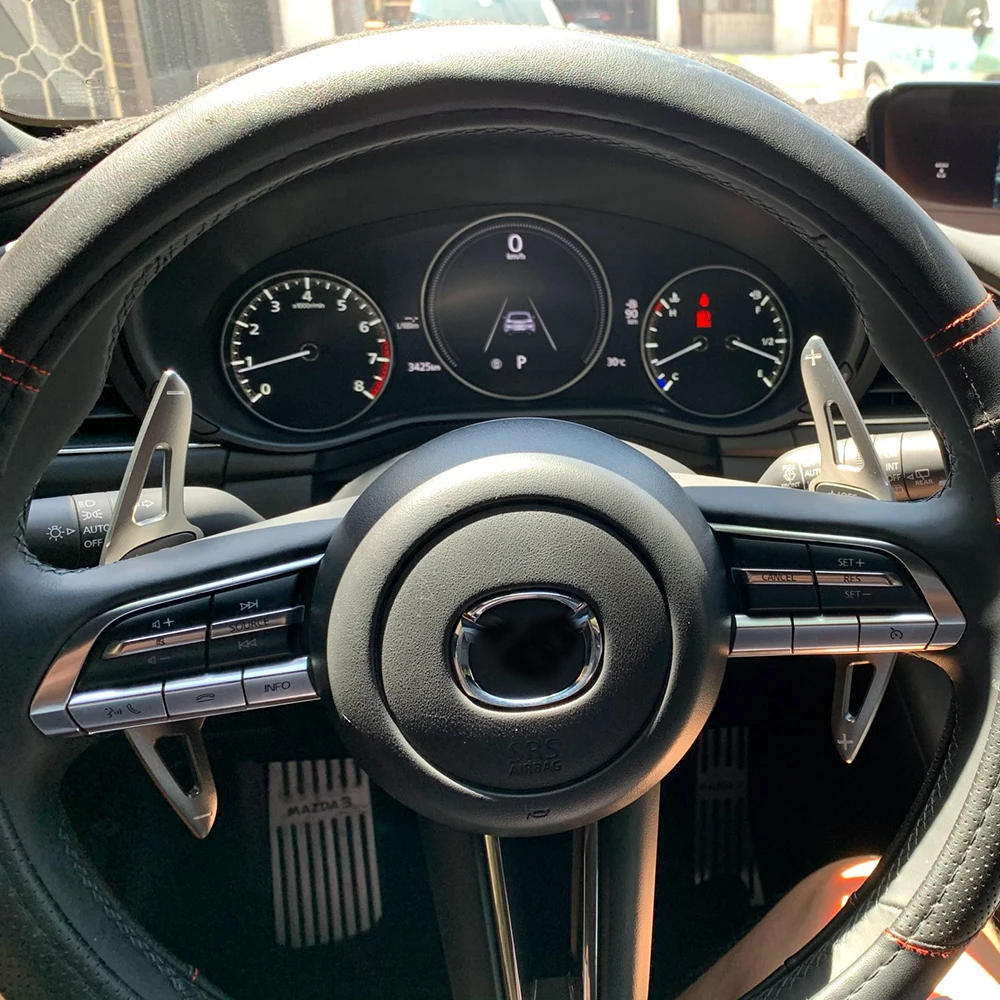 자동차 핸들 DSG 시프트 패들 확장 시프터 스티커, 마쓰다 3 2019 CX30 MX30 2020 2021 CX-30 MX-30 e-SKYACTIV-G 터보용