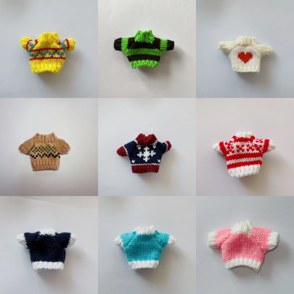 Doll Clothes 13-15cm Doll Sweaters Clothes for 1/8 BJD Doll Dress Up Cute Casual Suit Dolls Clothes Accessories Toys for Gifts Kids Toys