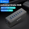 ORICO Aluminum 7 Ports USB 3.0 Hub Multi USB Splitter Dock Station with USB Charge Power for Laptop Accessories MacBook Splitter 1