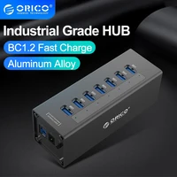 ORICO Aluminum 7 Ports USB 3.0 Hub Multi USB Splitter Dock Station with USB Charge Power for Laptop Accessories MacBook Splitter 1