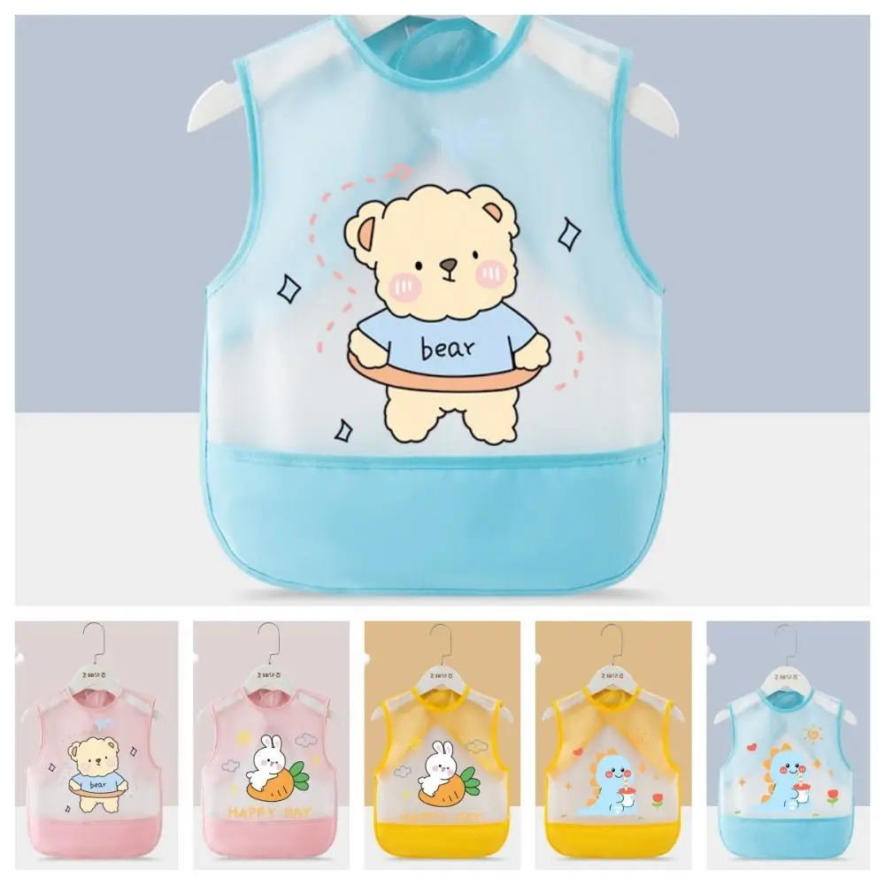 Animal Pattern Baby Feeding Bib Waterproof Sleeveless Sleeveless Bibs Bear Comfortable Saliva Towel Burp Apron