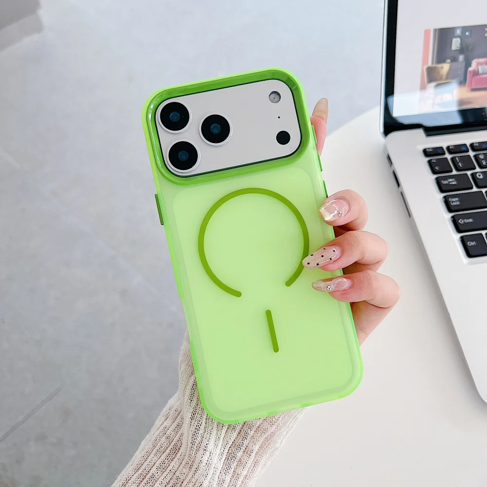 Frosted Candy Colors Magnetic Shockproof Phone Case