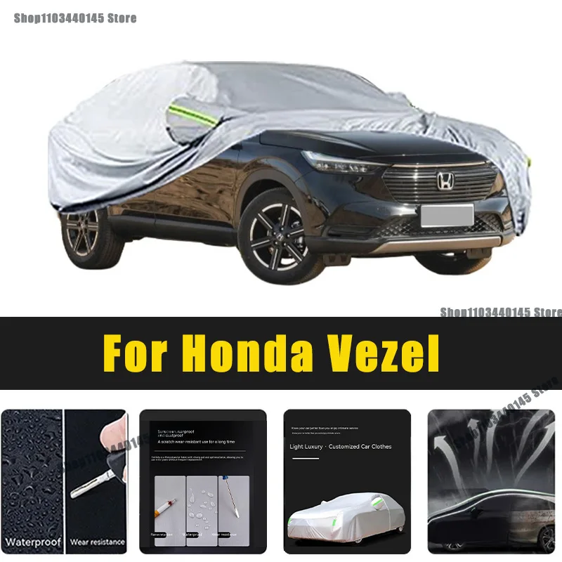 

Full Car Covers Outdoor Sun UV Protection Dust Rain Snow Oxford cover Protective For Honda Vezel Accessories