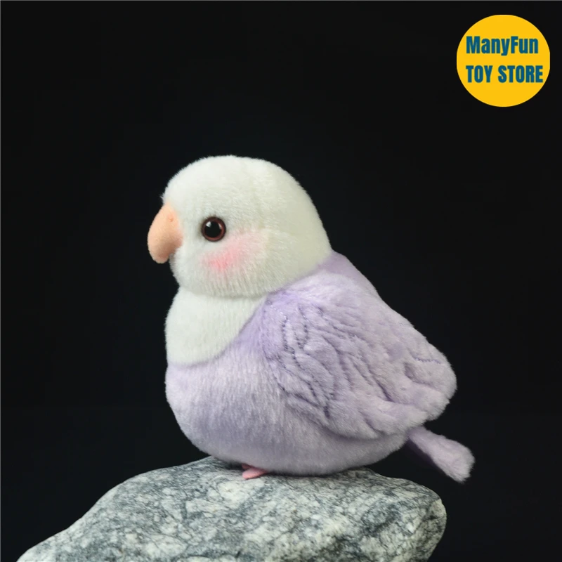 Lovebird Parrot High Fidelity Peony Parrot Plushie Budgerigar Budgie Plush Toys Lifelike Animals Simulation Stuffed Doll Toy 4