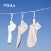 32 Clips Folding Clothes Dryer Hanger Windproof Socks Underwear Drying Rack Household Children Adults Storage Laundry Rack 6