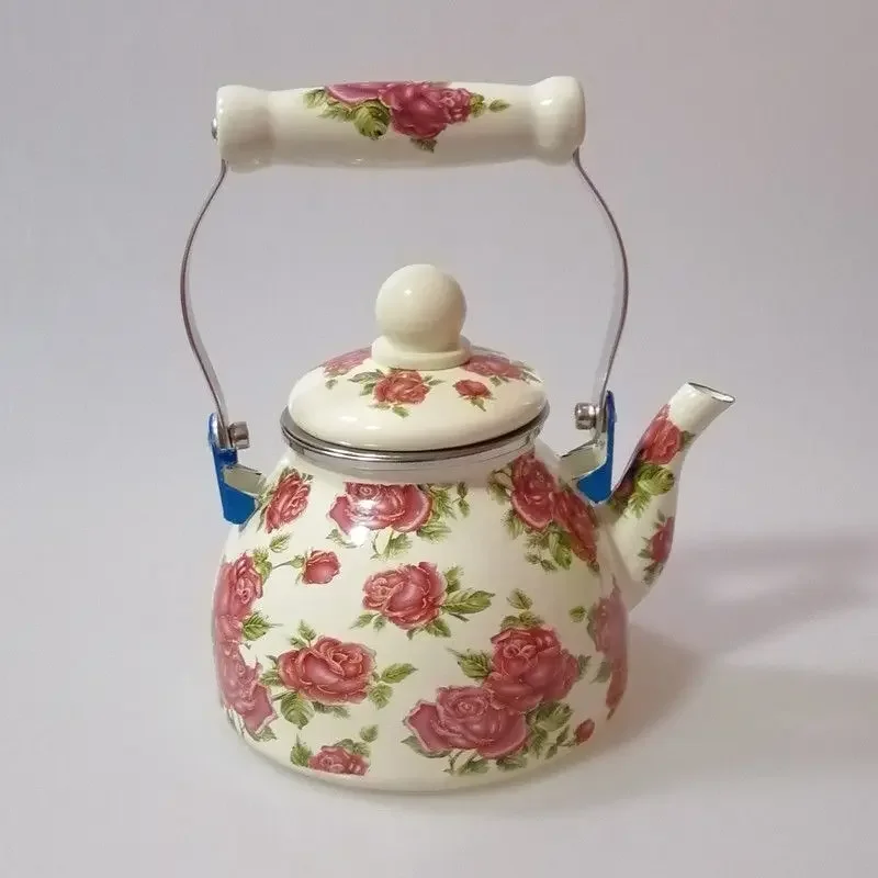 New Thickened Enamel Pot Kettle Cool Kettle Coffee Pot Retro Style Kitchen Supplies Tea Water Ceramic