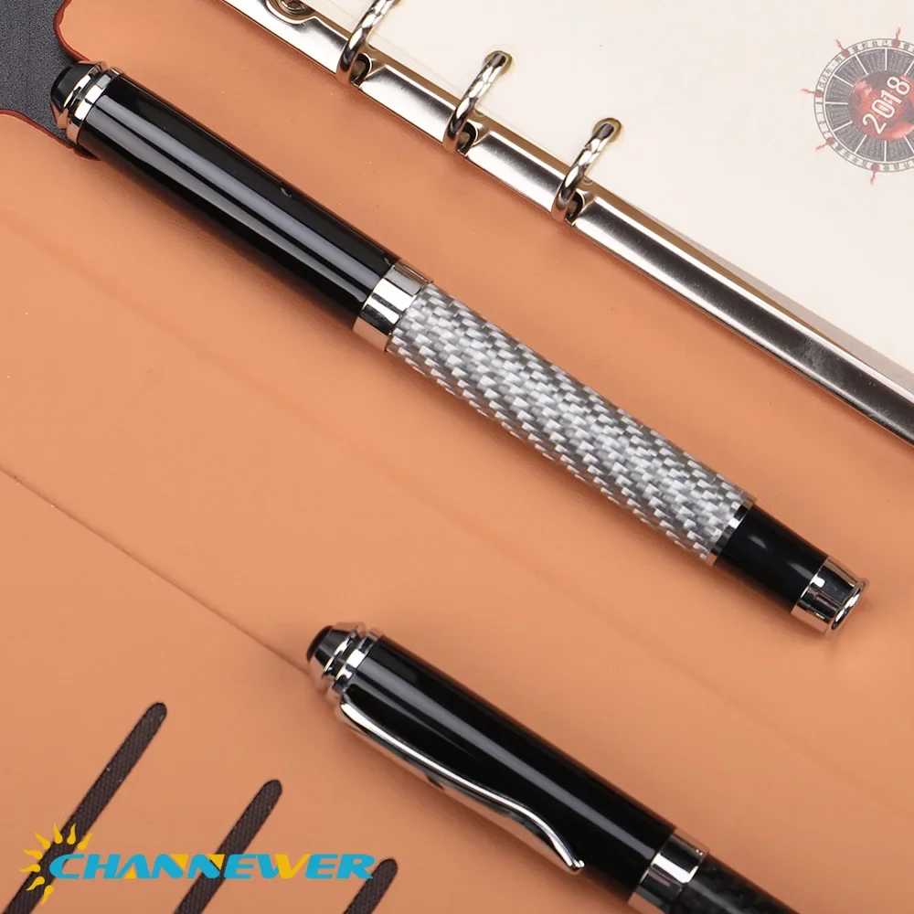 STONEGO Signature-Stift aus Kohlefaser, Premium-Gel-Tintenstifte aus Metall, Mikropunkt, 0,5 mm schwarze Tinte, glatt schreibender Kugelschreiber – Detail 7