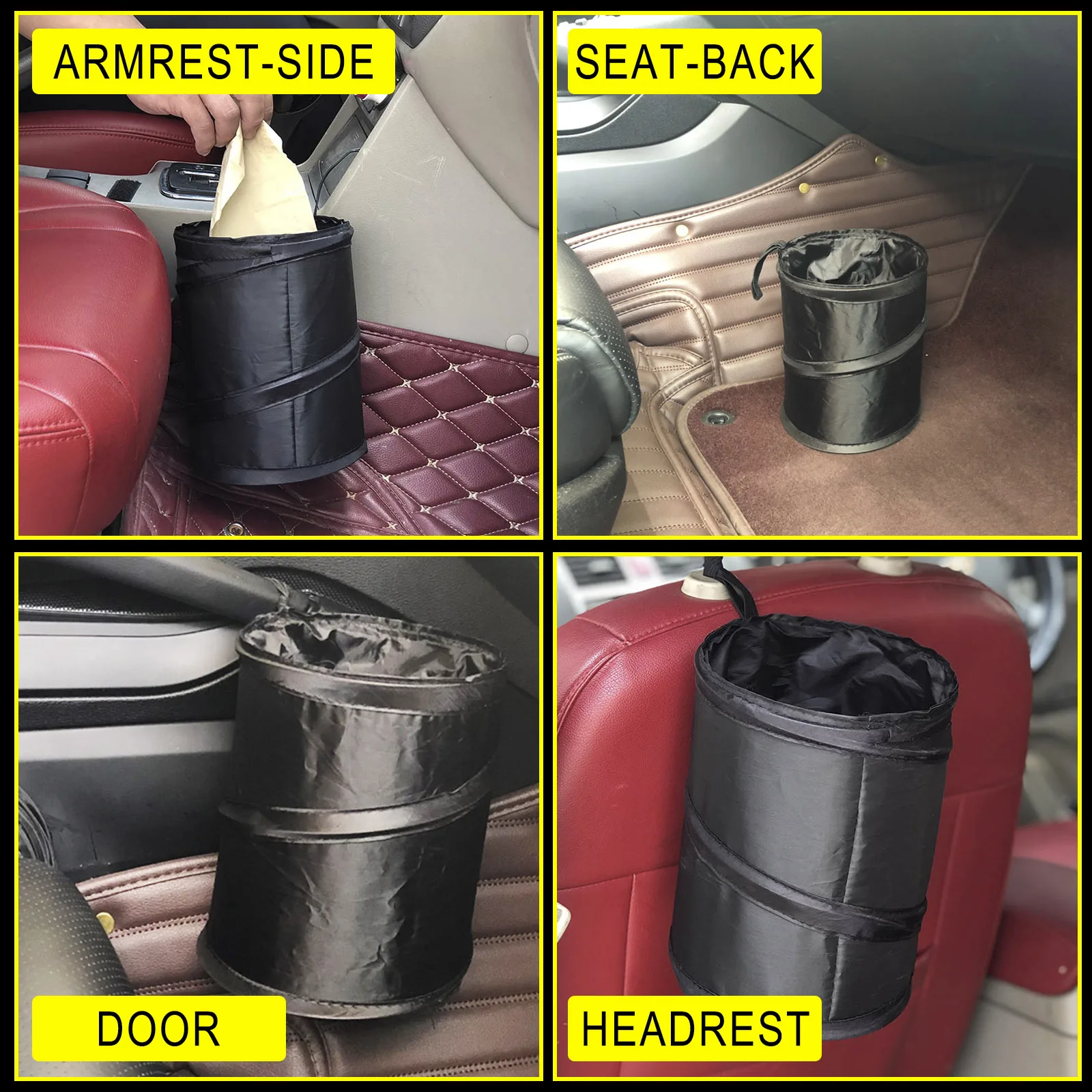 Car Trash Can Leak-Proof Waterproof Collapsible Pop Up Trash Bag for Car Portable Garbage Bin Waste Basket Bin Rubbish car trash can car trash bag