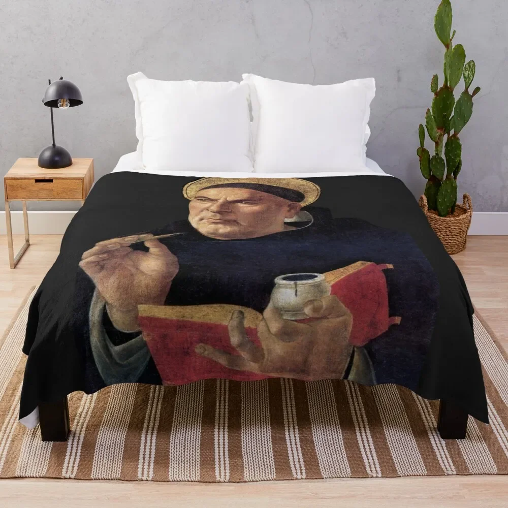 

Одеяло Saint Thomas Aquinas, плюшевое одеяло для зимы, гигантские дорожные одеяла для дивана