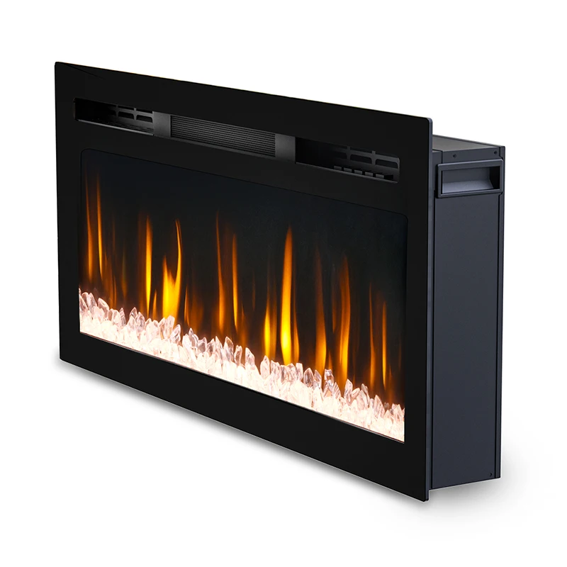 

37 inch electric fireplace inserts Thermostat control heating Energy saving and safety for Household Appliances