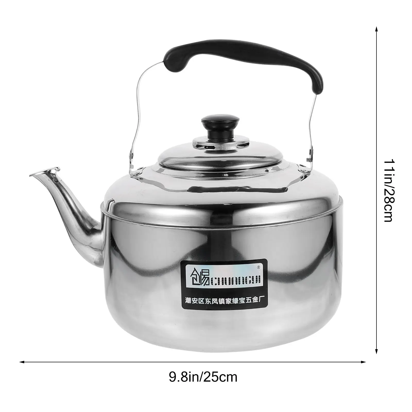 Large Capacity Sounding Kettle Stainless Steel Teakettle Household Heating Water Kettles Whistle Function Anti Scalding Handle