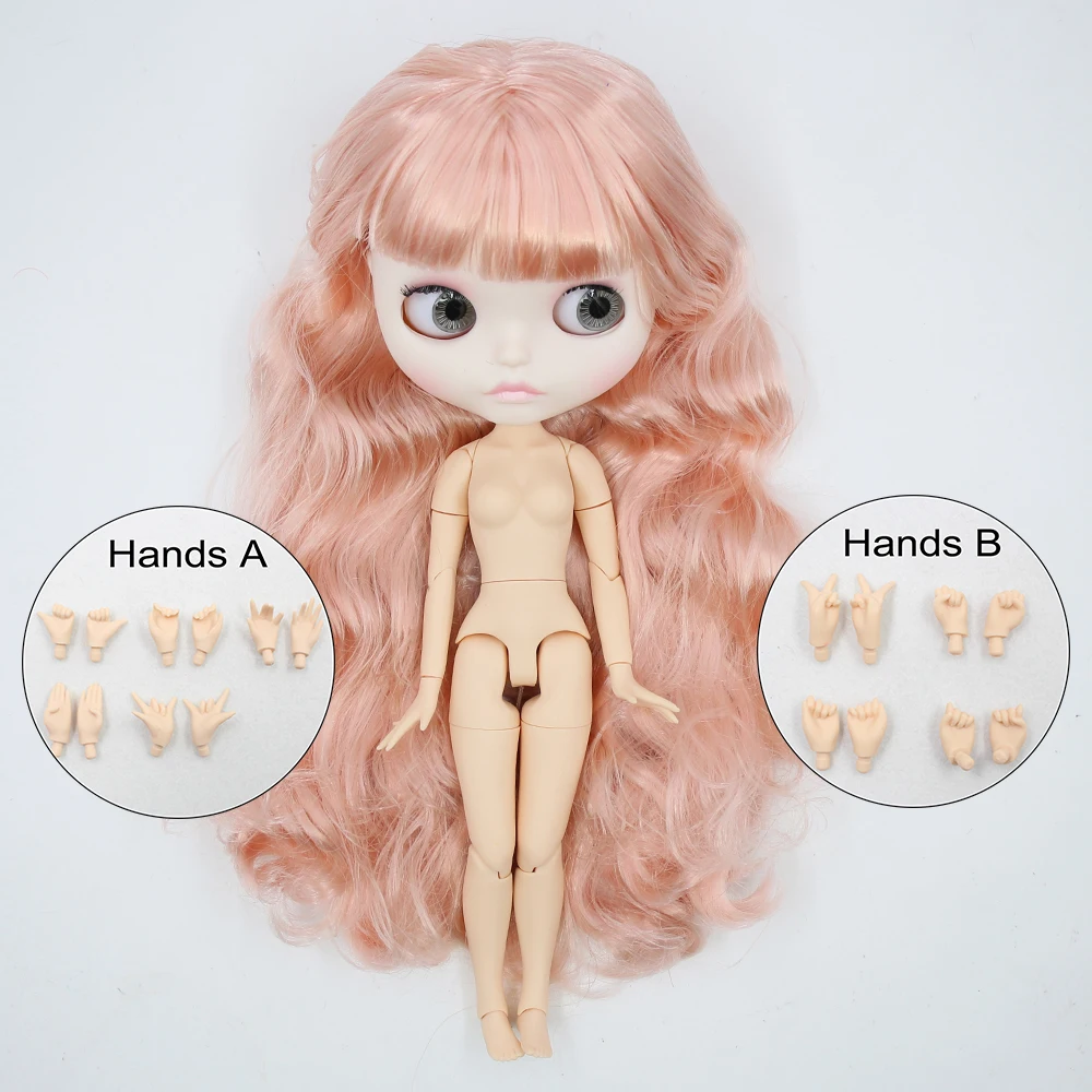 Neo Blythe Doll with Pink Hair, White Skin, Matte Cute Face & Custom Jointed Body 1