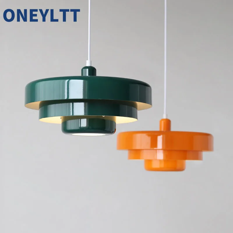 

Nordic minimalist restaurant pendant lamp Bauhaus retro orange single head shop coffee shop dining table bar table lamp