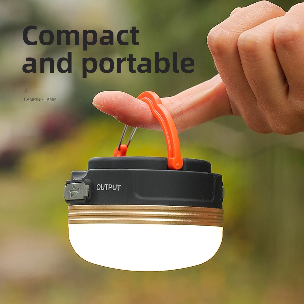 

Mini Solar Light LED Camping Light USB Rechargeable Bulb For Outdoor Tent Lamp Portable Lanterns Emergency Lights For BBQ Hiking
