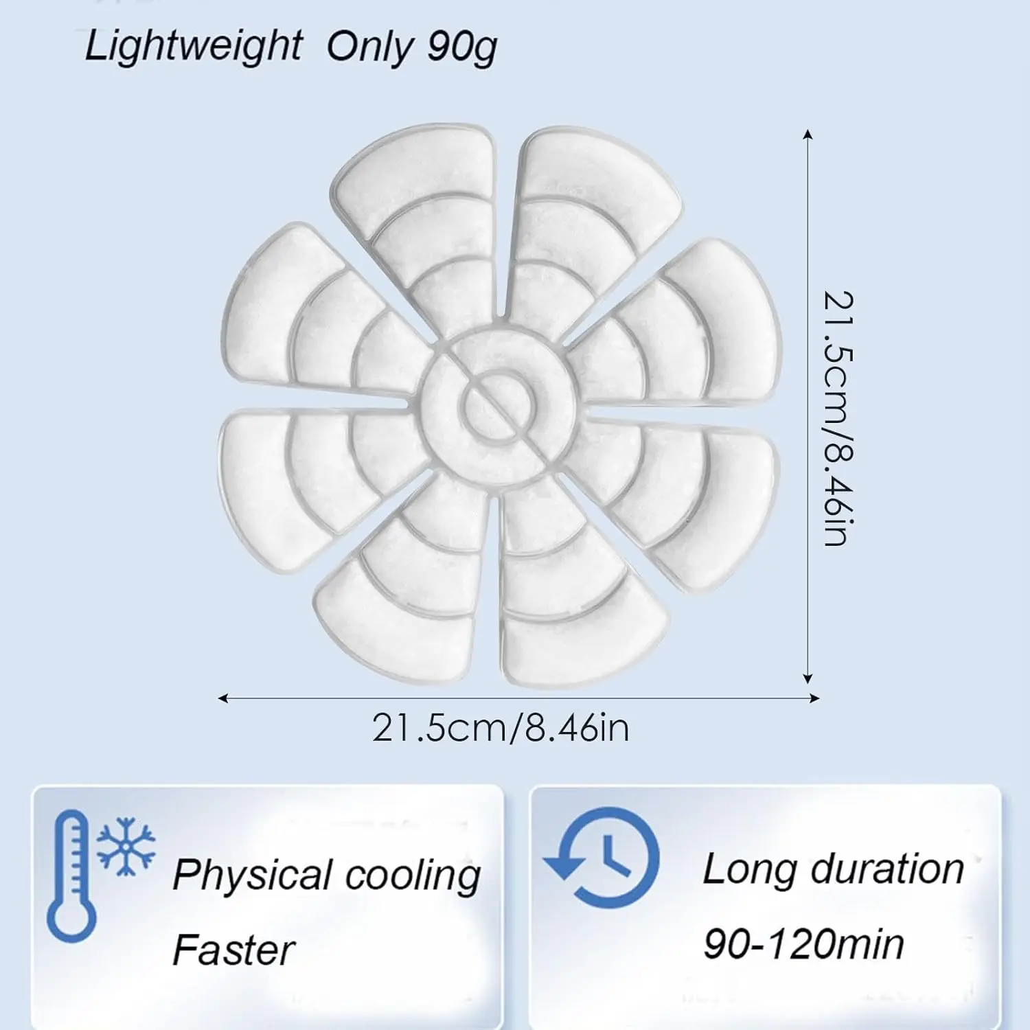 PCM Ice Hat Cold Pack for Head Heat Stroke Prevention Cooling Hat Insert Reusable Ice Pack for Hard Hats Sun Hat Cycling Helmets