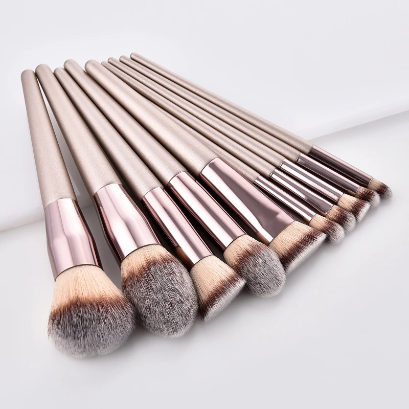 

Champagne Makeup Brushes Set Cosmetic Foundation Powder Blush Makeup Brushes Eyeshadow Kabuki Blending Makeup Brush Beauty Tools