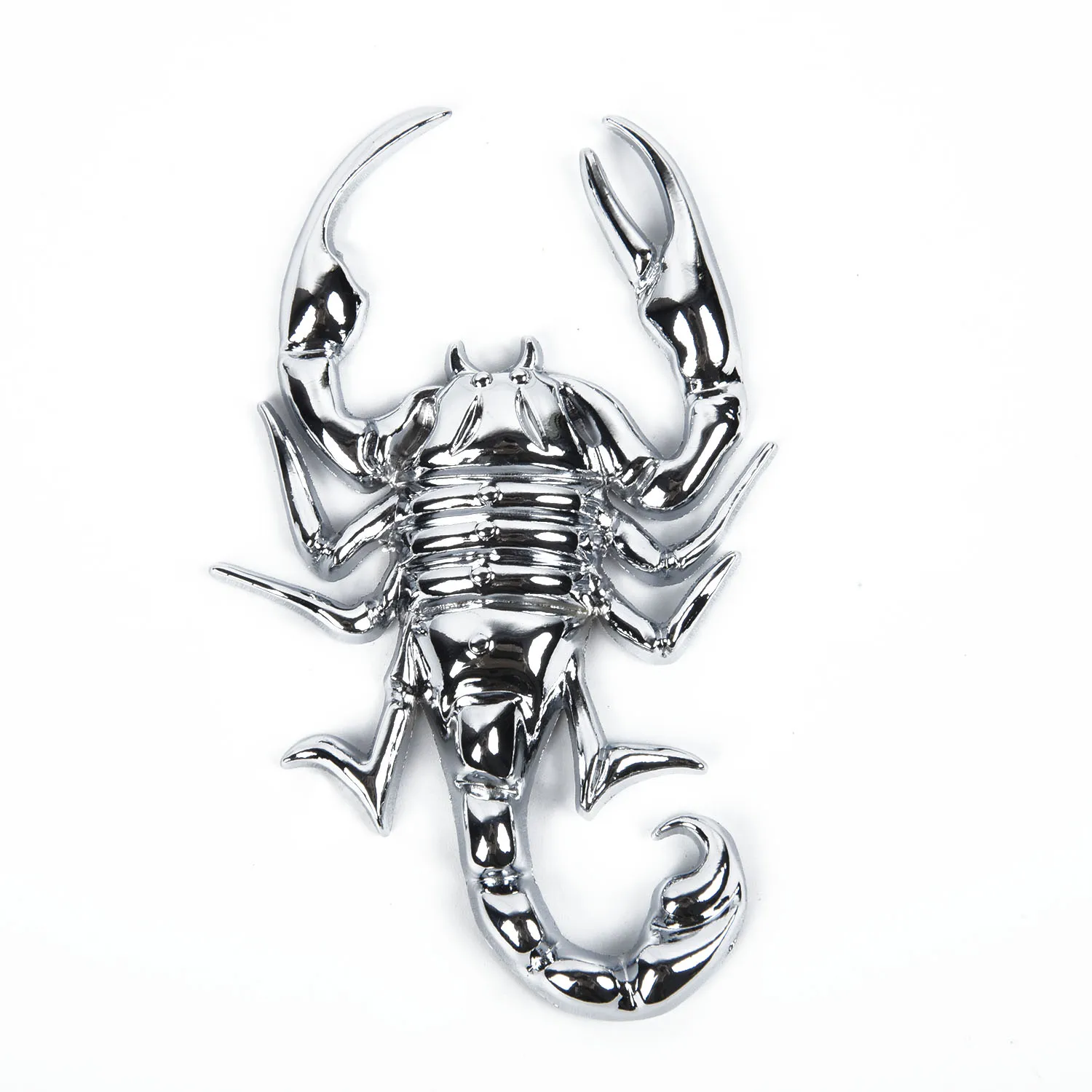 

NEW Car Scorpion Sticker Silver 3D Metal Tail Trunk Body Animal Decals Decorative Stickers 9.5x5.5cm Car Stickers Accessories