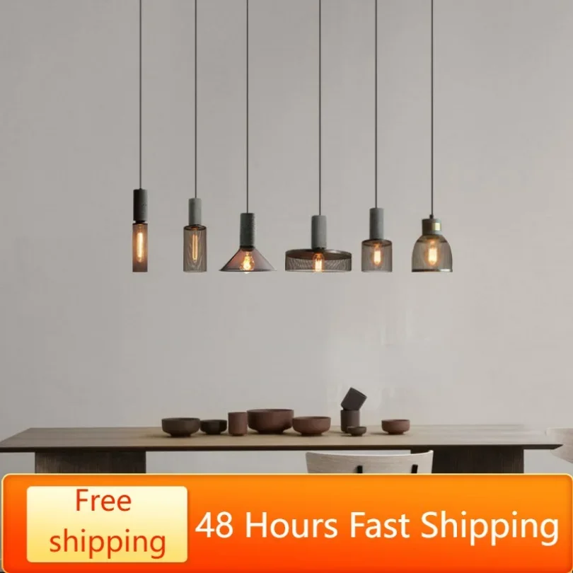 Retro Cement Pendant Lights for Cafe Bar Restaurant Vintage America...