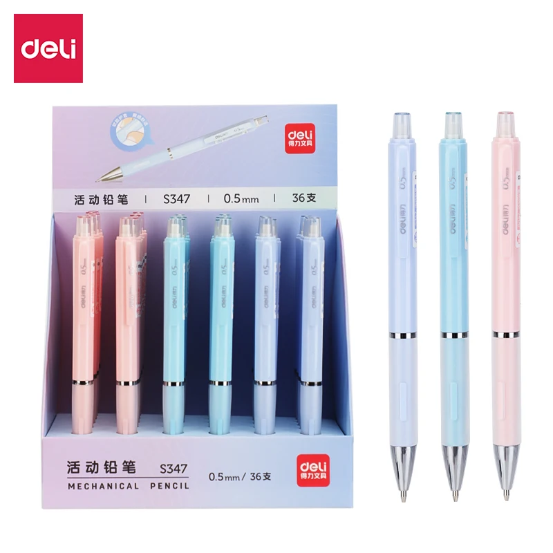 deli 3pcs 0 5mm propelling pencil mechanical pencil office pencil school supplies stationery drawing sketch tools Deli 3pcs 0.5mm Propelling Pencil Mechanical Pencil Office Pencil School Supplies Stationery Drawing Sketch Tools