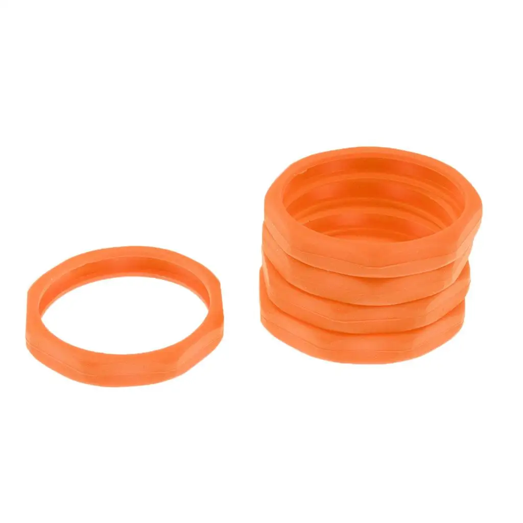 5pcs Microphone Slip Anti-Rolling Protection Ring Mic Silicone Ring Black