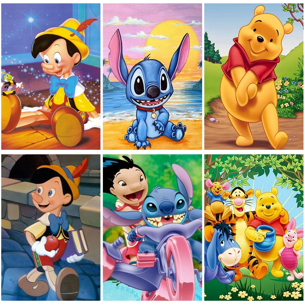 Disney Cartoon Winnie The Pooh Pinocchio Wall Art Canvas Painting Poster E Stampe Immagini A Parete Per La Decorazione Del Soggiorno