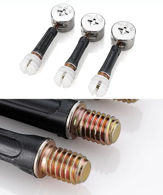 Kit Connettori Per Mobili 3 In 1 - 4 Pezzi Con Serrature A Camma E Viti, Per Assemblaggio - Foto 13