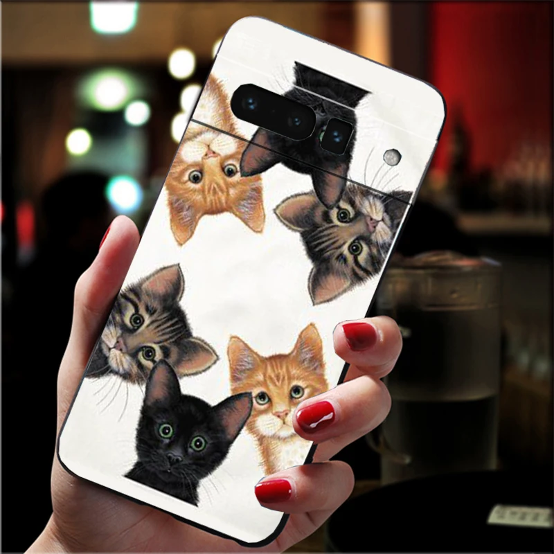 CHUANSHI Custodia protettiva per Google Pixel 6a con gatto stampa-aa294, antiurto, in silicone TPU, FHW