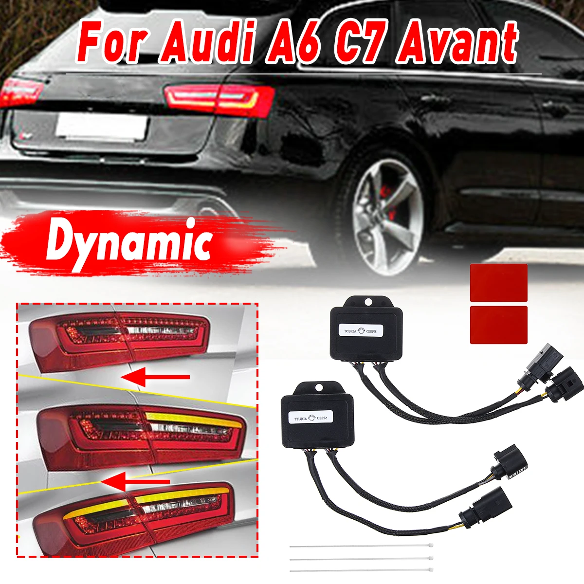 

2Pcs Car LED Taillights Semi Dynamic Blinker Turn Signal Indicator Module Controller For Audi A6 C7 Avant 4G 2012 2013 2014