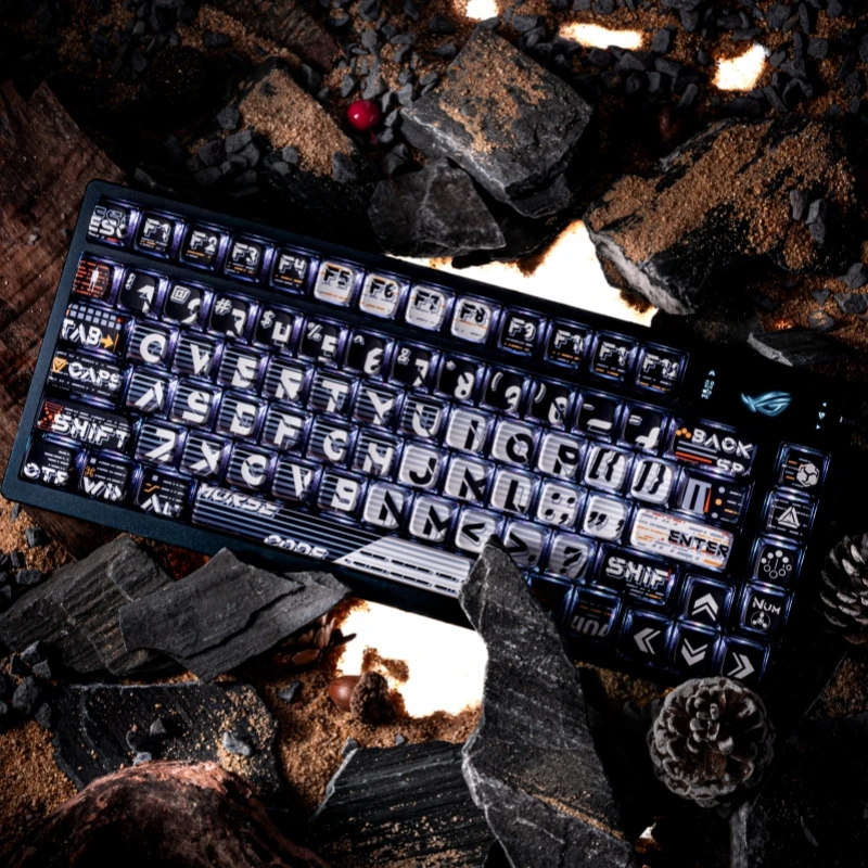 Teclado Mecânico Keycap Teclados Acessórios Teclados Gamer Gift Mifuny Morse Pudim Tema Código Asa Perfil Pbt - Imagem 4