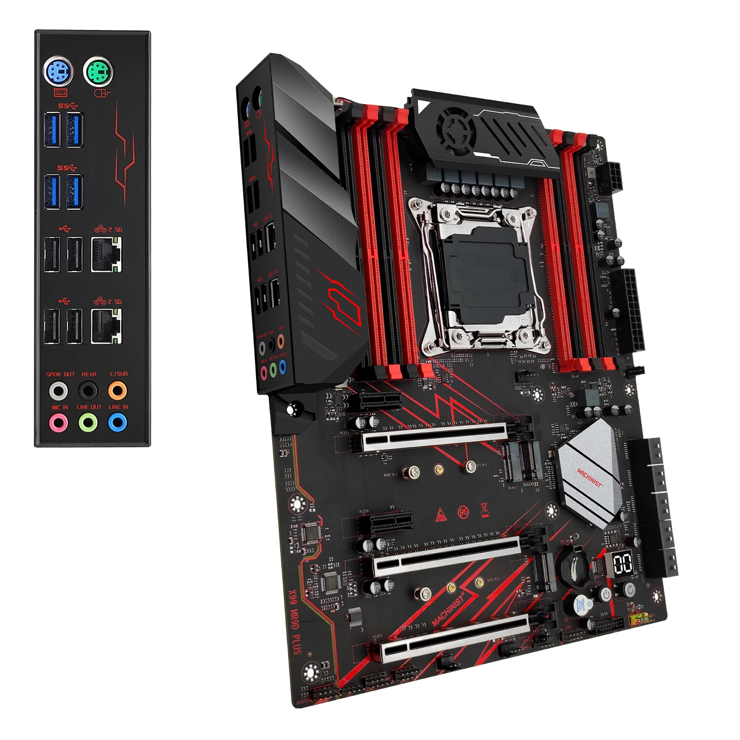 Gépkezelő X99 Alaplap állítsa LGA 2011-3 készlet xeon E5 2690 V4 CPU 8x16g=128gb DDR4 ECC Cölöpverő memória SSD M.2 sata M.2 ATX MR9D-PLUS