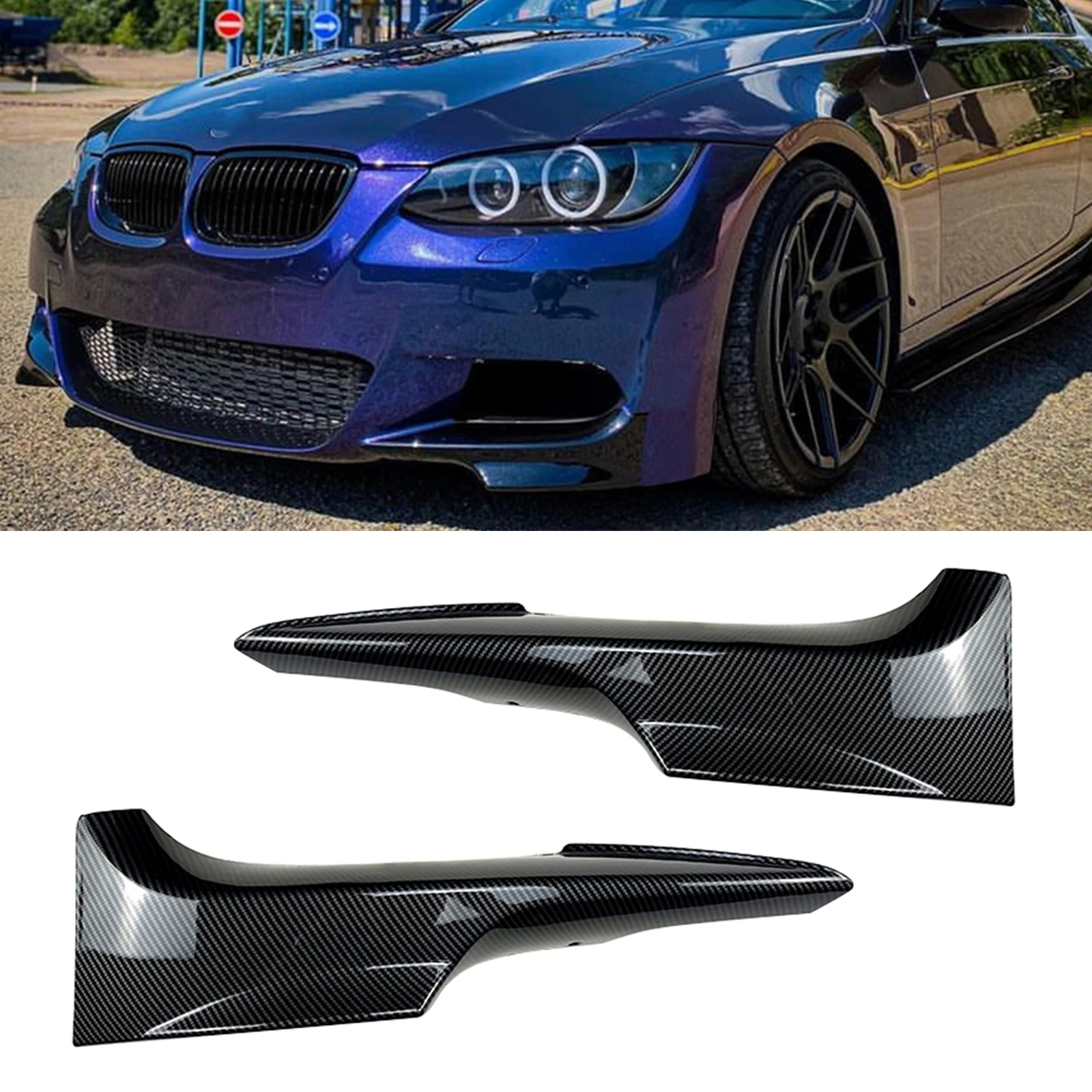 프론트 범퍼 립 스플리터 카나드 커버, 에어 벤트 스포일러 립, BMW 3 시리..
