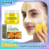 Turmeric Kojic Acid Facial Exfoliating Cleansing Pads Clogged Pores Oil Remover Glow Brighten Daily Lemon Facial Cotton Sponges 1