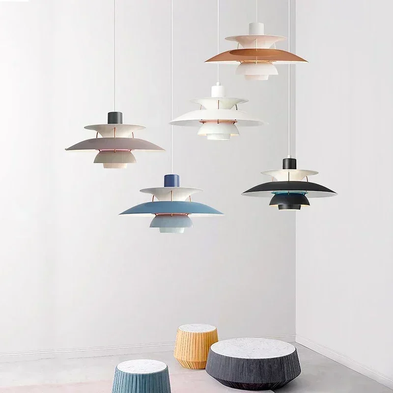 Nordic Chandelier PH5 Danish  Flying Saucer Design Bedroom Simple Modern Restaurant Bar Bedside Lamps Room Decor Pendant Light 4