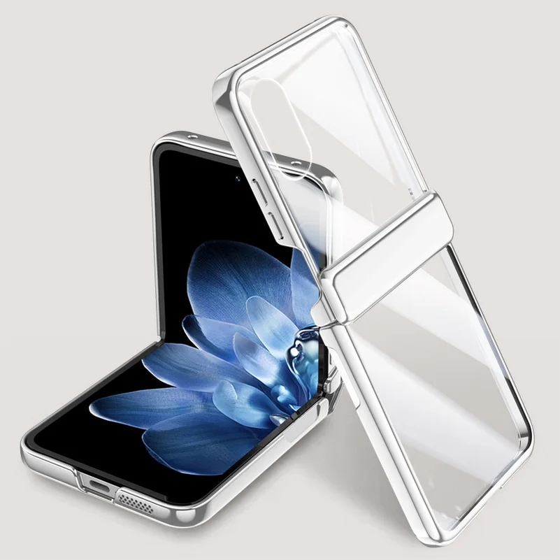 Tempered Glass Protective Case with Spring Hinge and All-Inclusive Camera Protection