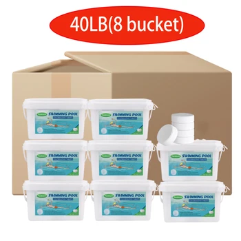 40lb 3 Inch Cleaner Tablets for Cleaning and Disinfecting Swimming Pools, Bathtubs and Spas, Slow Dissolving, Individually 1