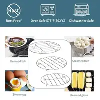 Support de refroidissement rond de 6/7/8 pouces, en acier inoxydable, cuisson à la vapeur, rôtissoire pour four, friteuse à Air, autocuiseur, poêle à gâteaux 6