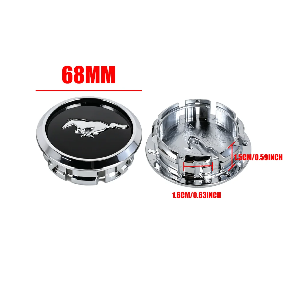 4Pcs 68mm Car Wheel Tire Center Hub Caps Badge - Auto Accessories