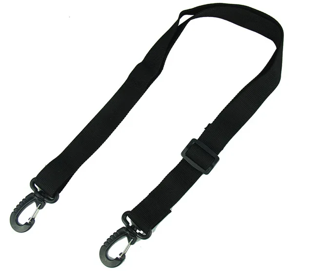 black shoulder strap