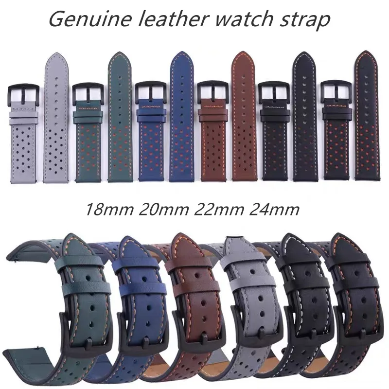 Per Huawei Moto360 Samsung Gear S3 Rolex 18/20/22/24Mm Cinturino Per Orologio In Pelle Universale Cinturino Con Fibbia Ad Ardiglione A Sgancio Rapido