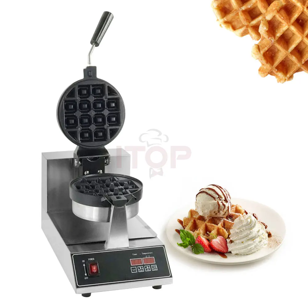

Non-stick Waffle Baking Pan Electric Single Head Forno De Waffles Rotary Waffle Oven Lattice Cake Muffin Machine