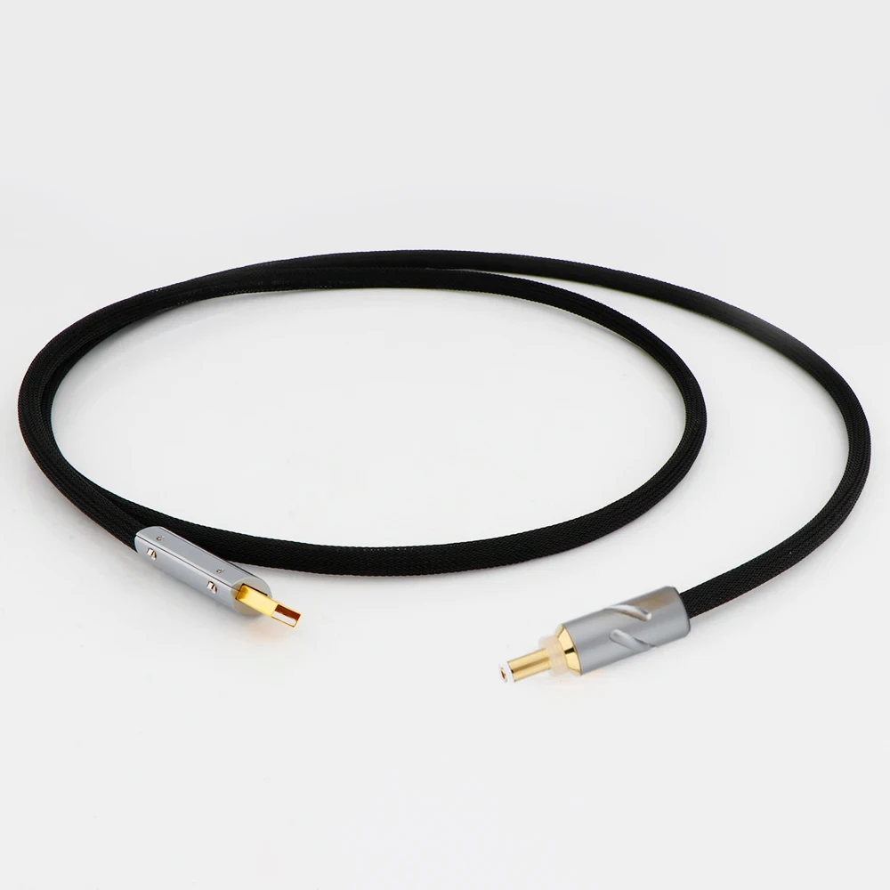Monosaudio 구리 실버 도금 오디오 애호가 DC 케이블, 선형 업그레이드 케이블, USB to DC 플러그, DC 플러그 오디오 케이블, 14AWG OCC