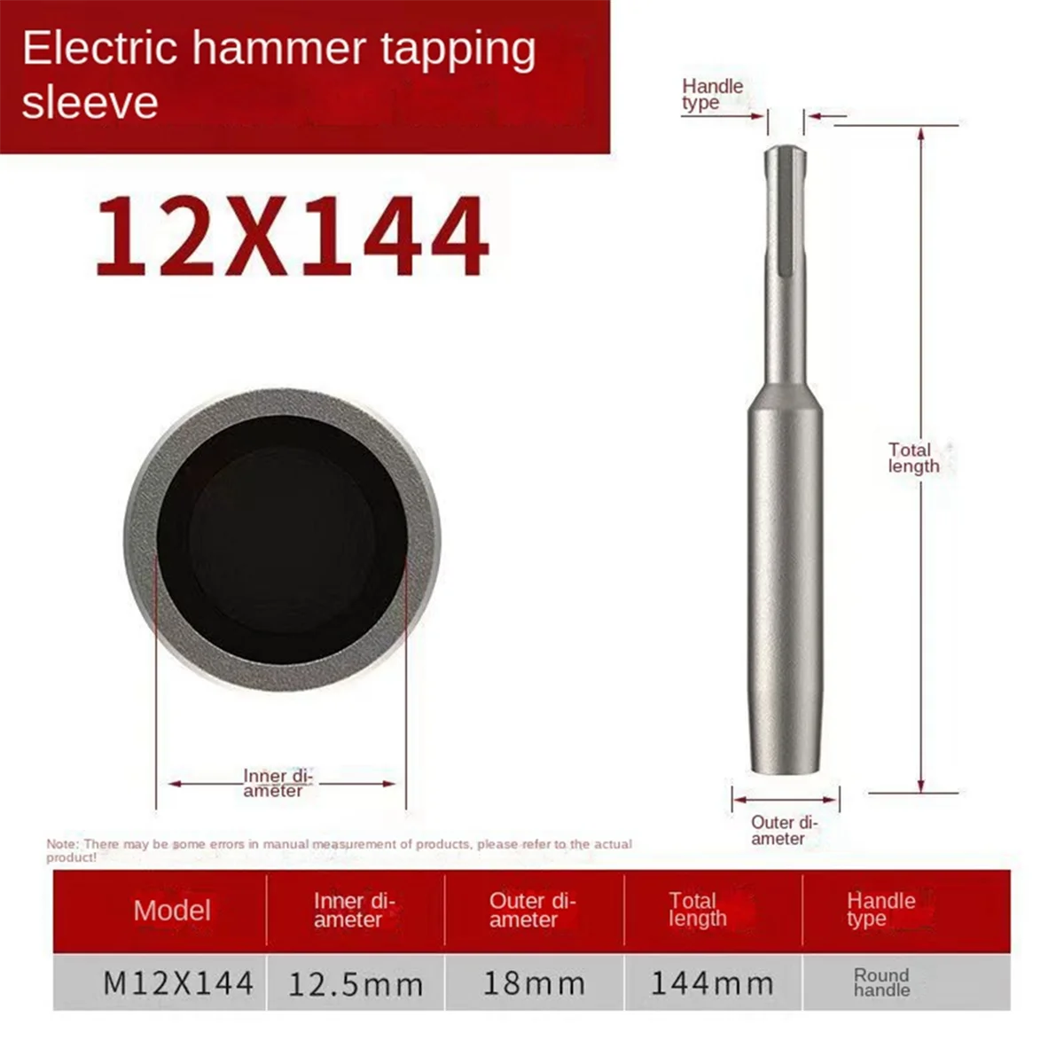 1Pc SDS Plus Ground Rod Driver 12mm Earth Stake Hammer Drill Grounding Rod Metal Ground Rod Driver Power Tool 2