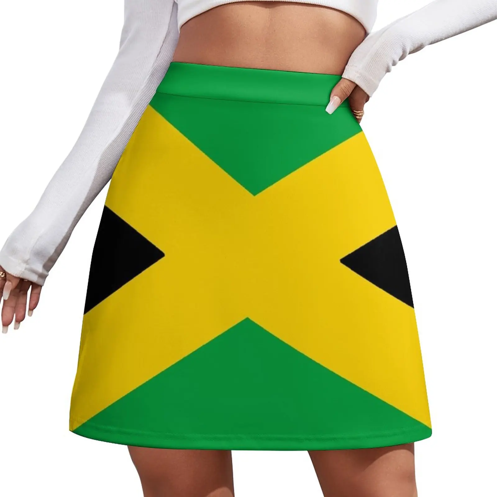 Jamaica Colors (Horizontal) Mini Skirt Women's skirts womens clothing modest skirts for women jamaica inn