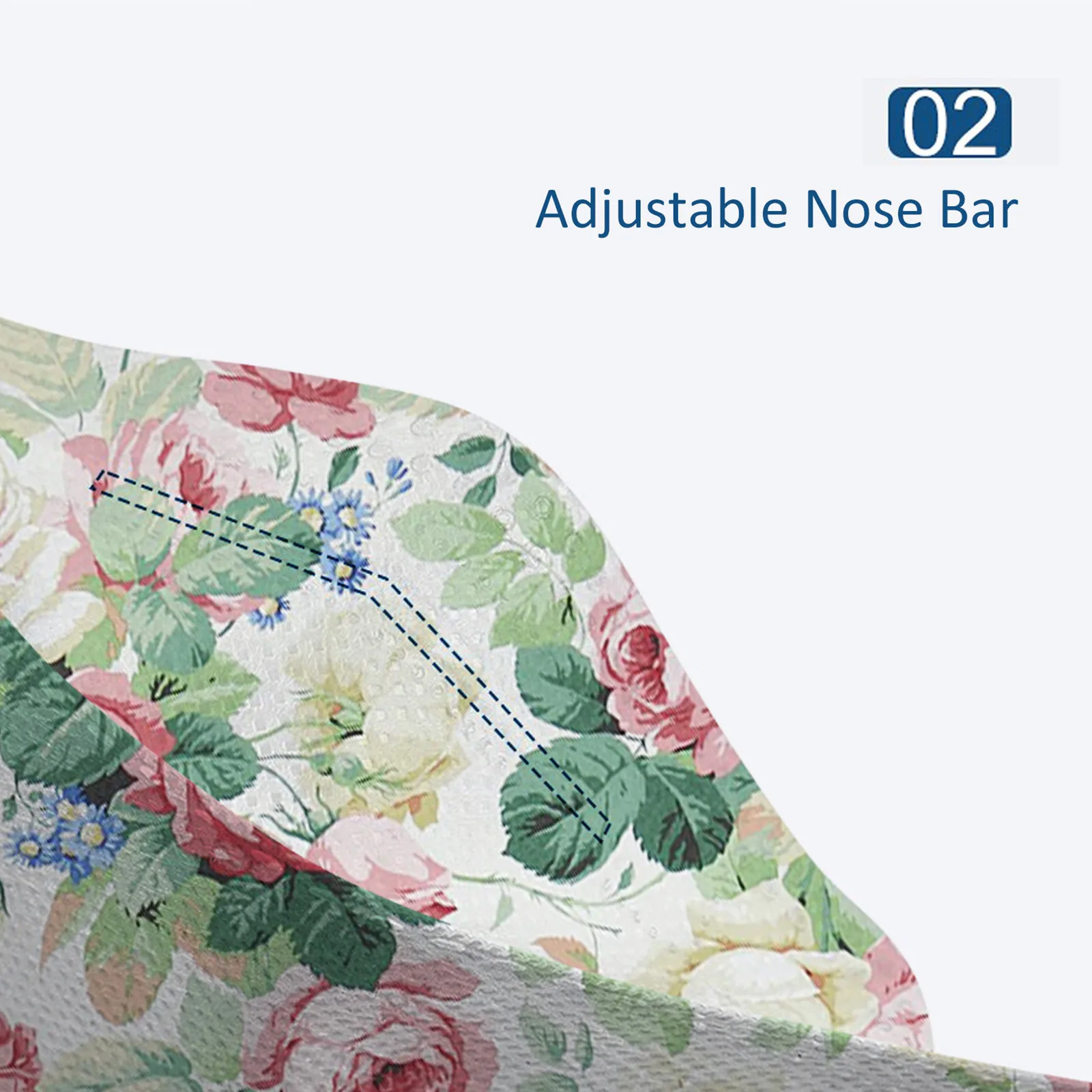 Face Mask Disposable Face Mask 10PCS Unisex Adult Floral Print Outdoor Mask Protective Disposable Outdoor Dust-Proof