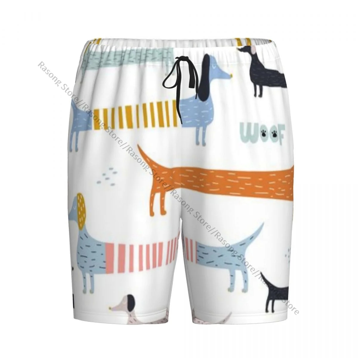 

Men's Short Pajamas Pants for Sleeping Colorful Dachshunds Scandinavian Loose Button Pants