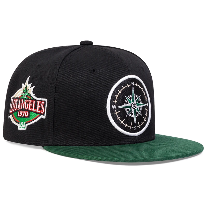 Compass Embroidery Adjustable Sunscreen Leisure Hat Unisex Snapback Cap